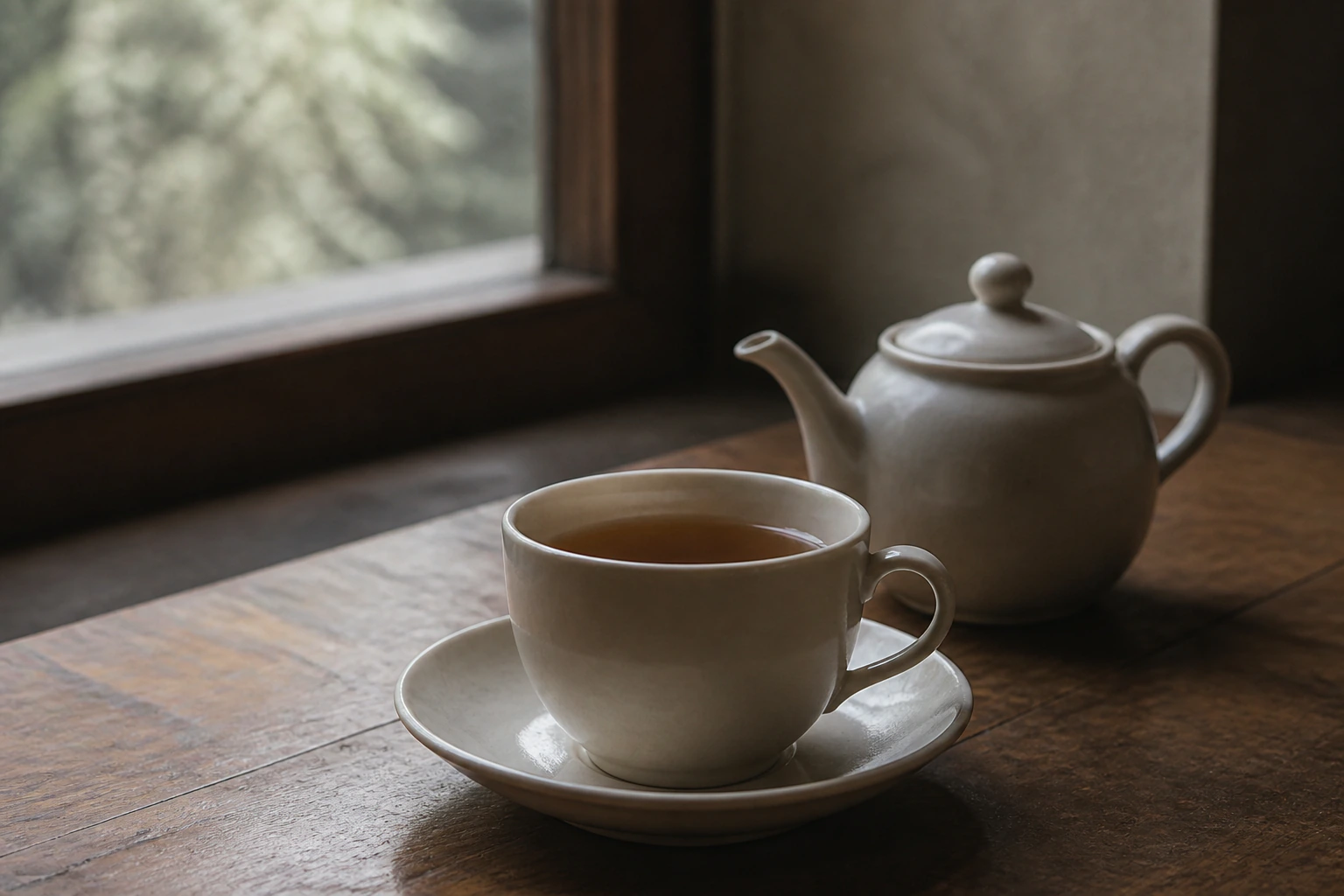 客室に用意したお茶